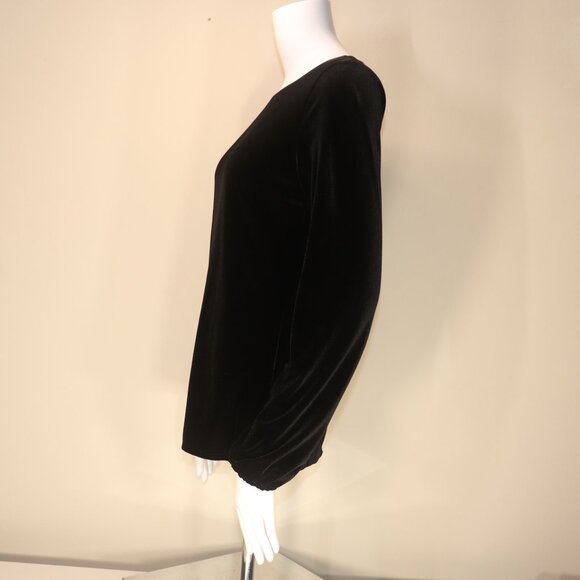 Laundry By Shelli Segal Black Velvet Shirt Size Small - Picture 2 of 11